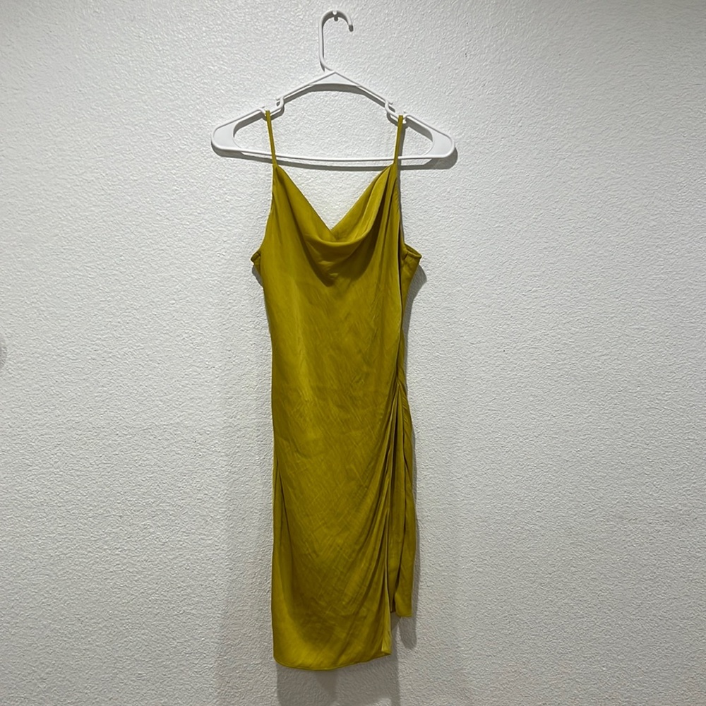 Green mini dress